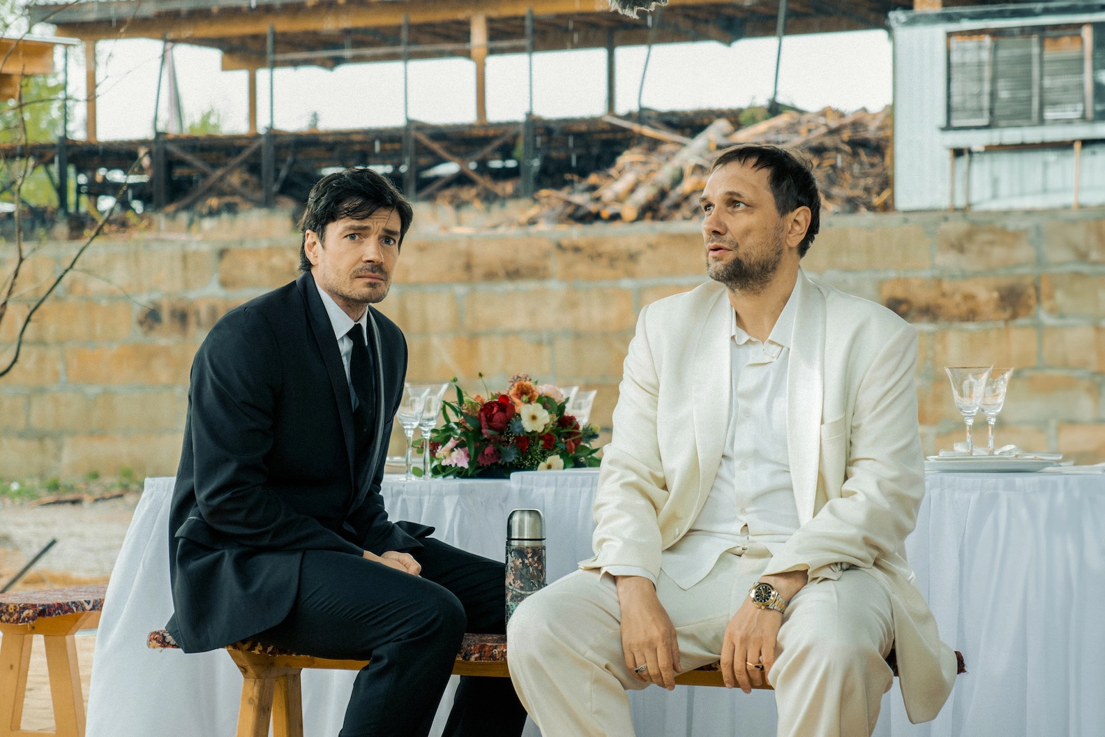 Максим Матвеев и Роман Михайлов на съемках «Шурале»