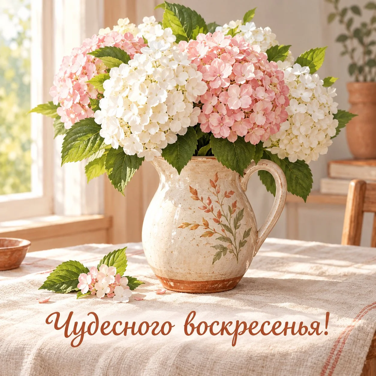 Красивая открытка с пожеланием чудесного воскресенья