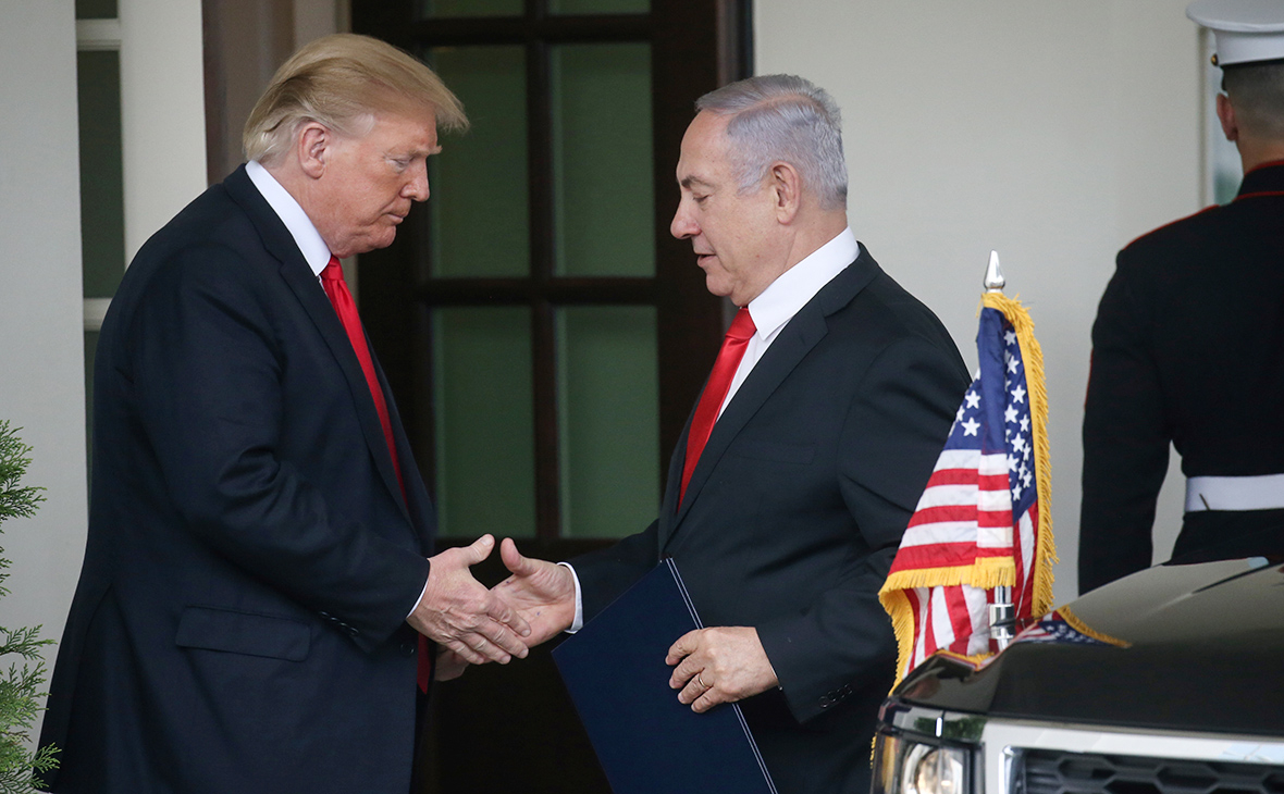 Дональд Трамп (слева) и Биньямин Нетаньяху