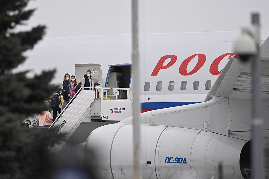 Россияне вылетели из аэропорта имени Вацлава Гавела специальным бортом летного отряда &laquo;Россия&raquo;