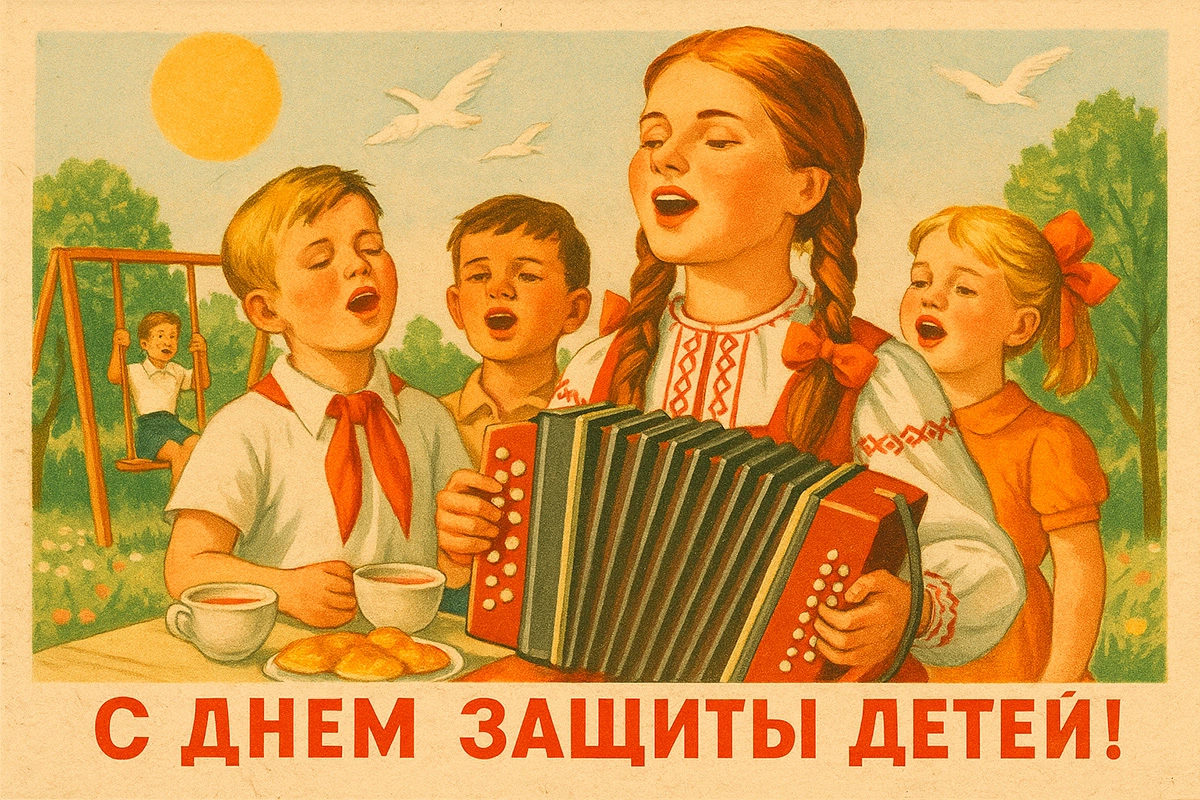 Открытки с Днем защиты детей. 30 красивых, советских открыток на 1 июня