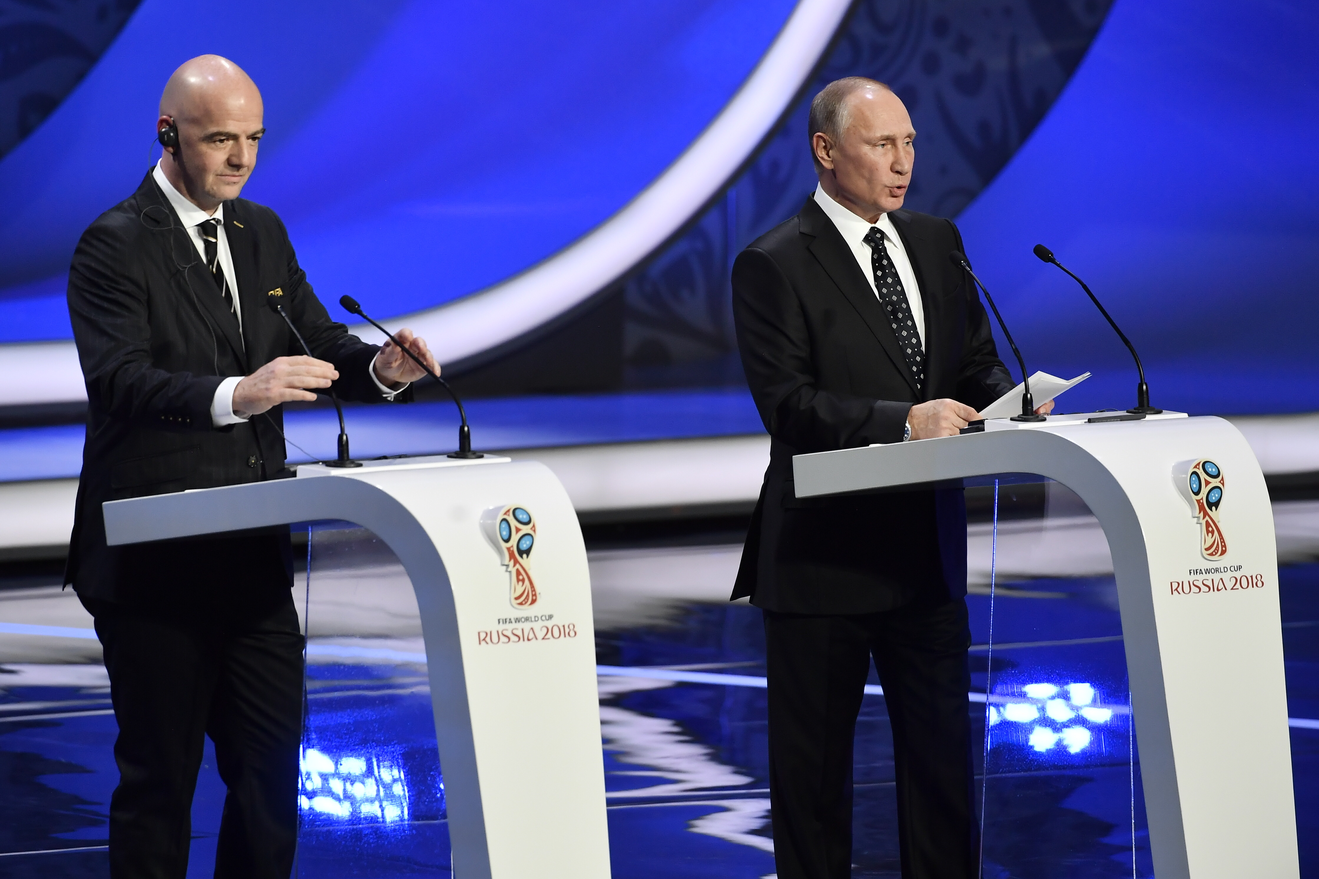 Глава ФИФА Джанни Инфантино и президент России Владимир Путин