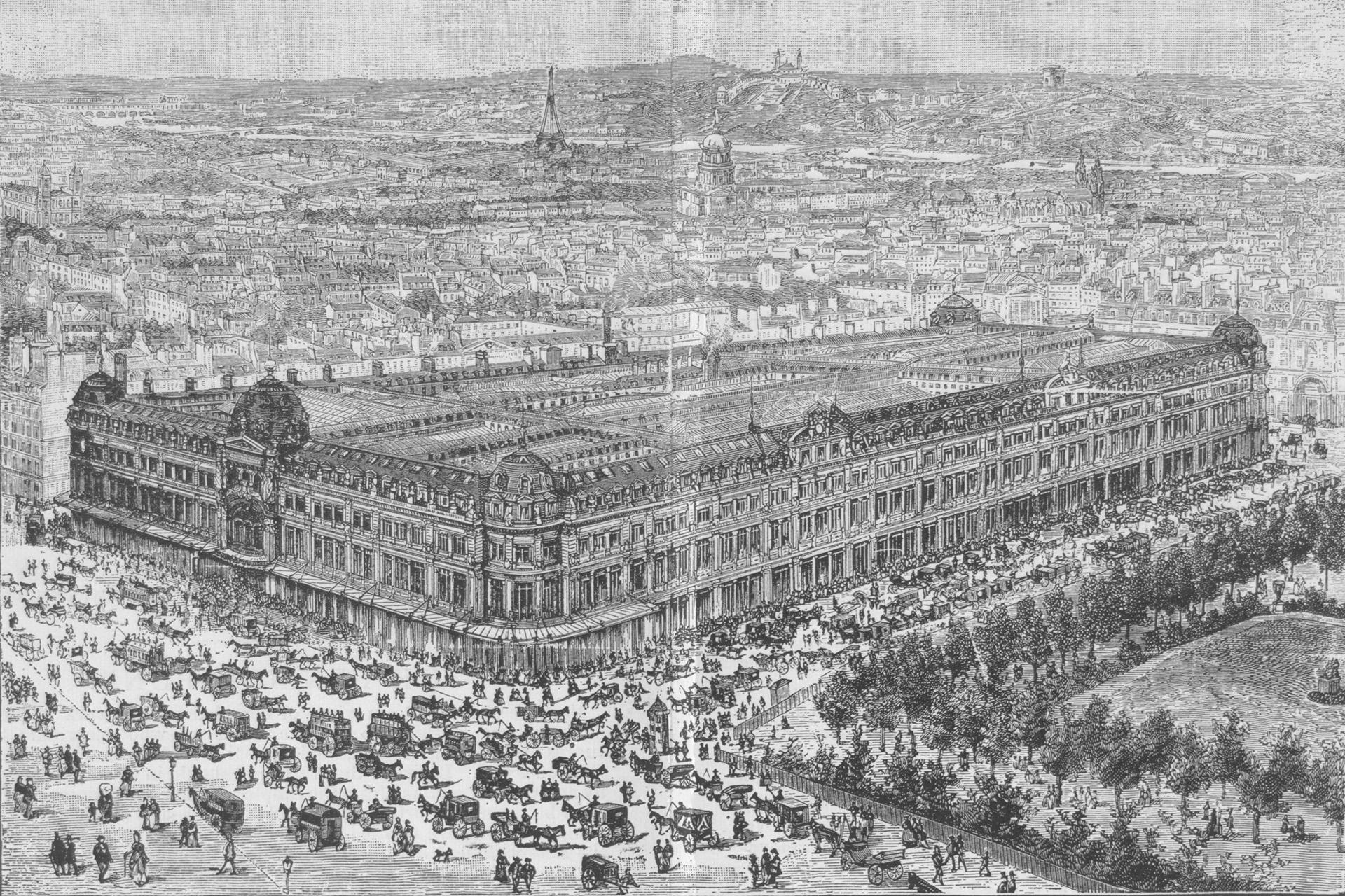 Универмаг Ле-Бон-Марше в Париже, 1892. Первый современный универмаг, реконструирован Аристидом Бусико