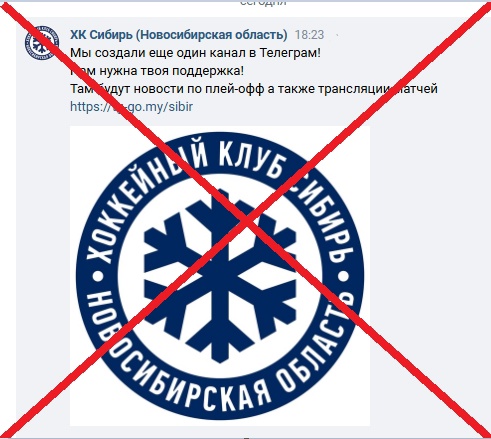 Фото: сообщество "ХК Сибирь (Новосибирская область)" во "ВКонтакте"