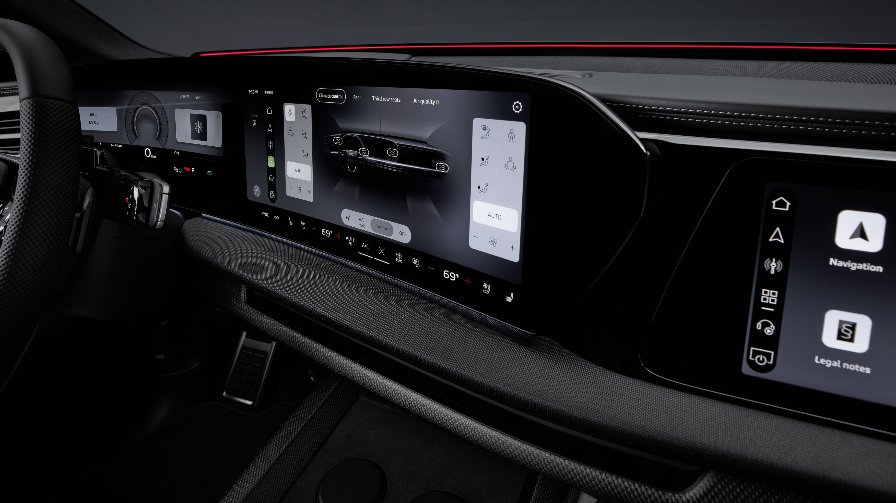 Audi Q9 также будет оснащен отдельным дисплеем для пассажира