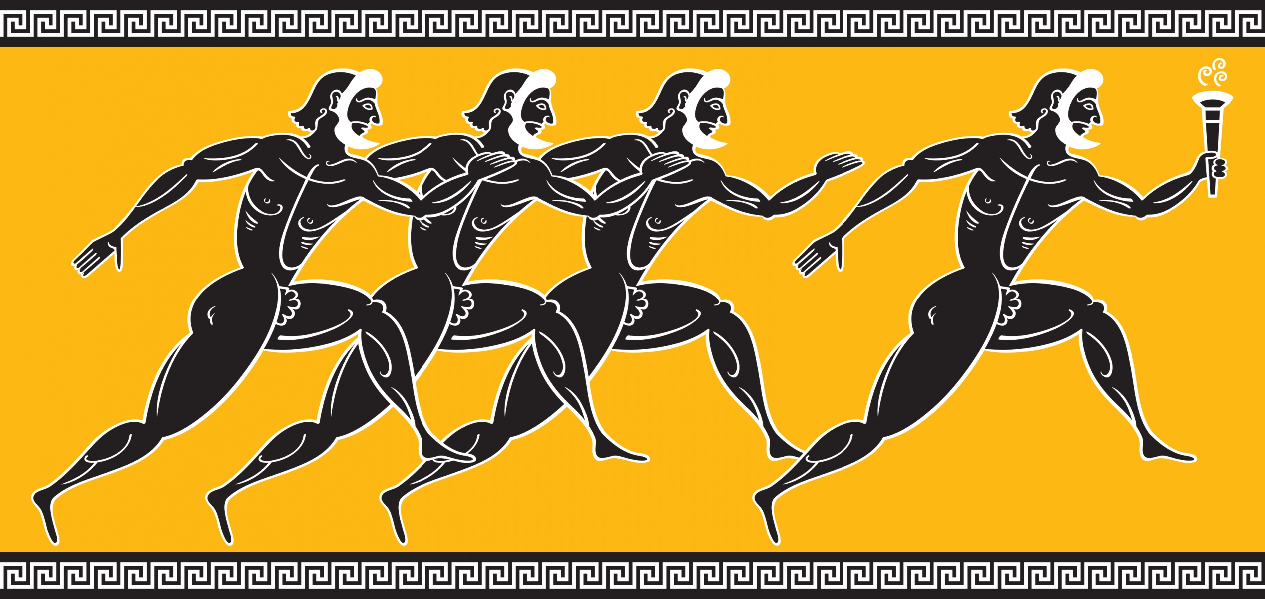 Бегуны в древней Греции на Олимпийских играх