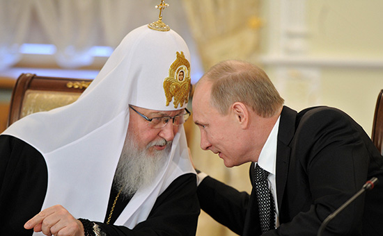 Патриарх Кирилл и&nbsp;Владимир&nbsp;Путин


