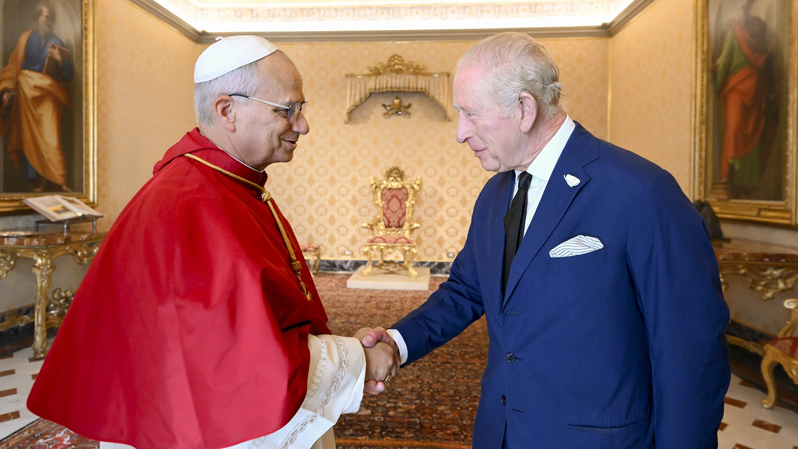 Король Карл III и папа Лев XIV