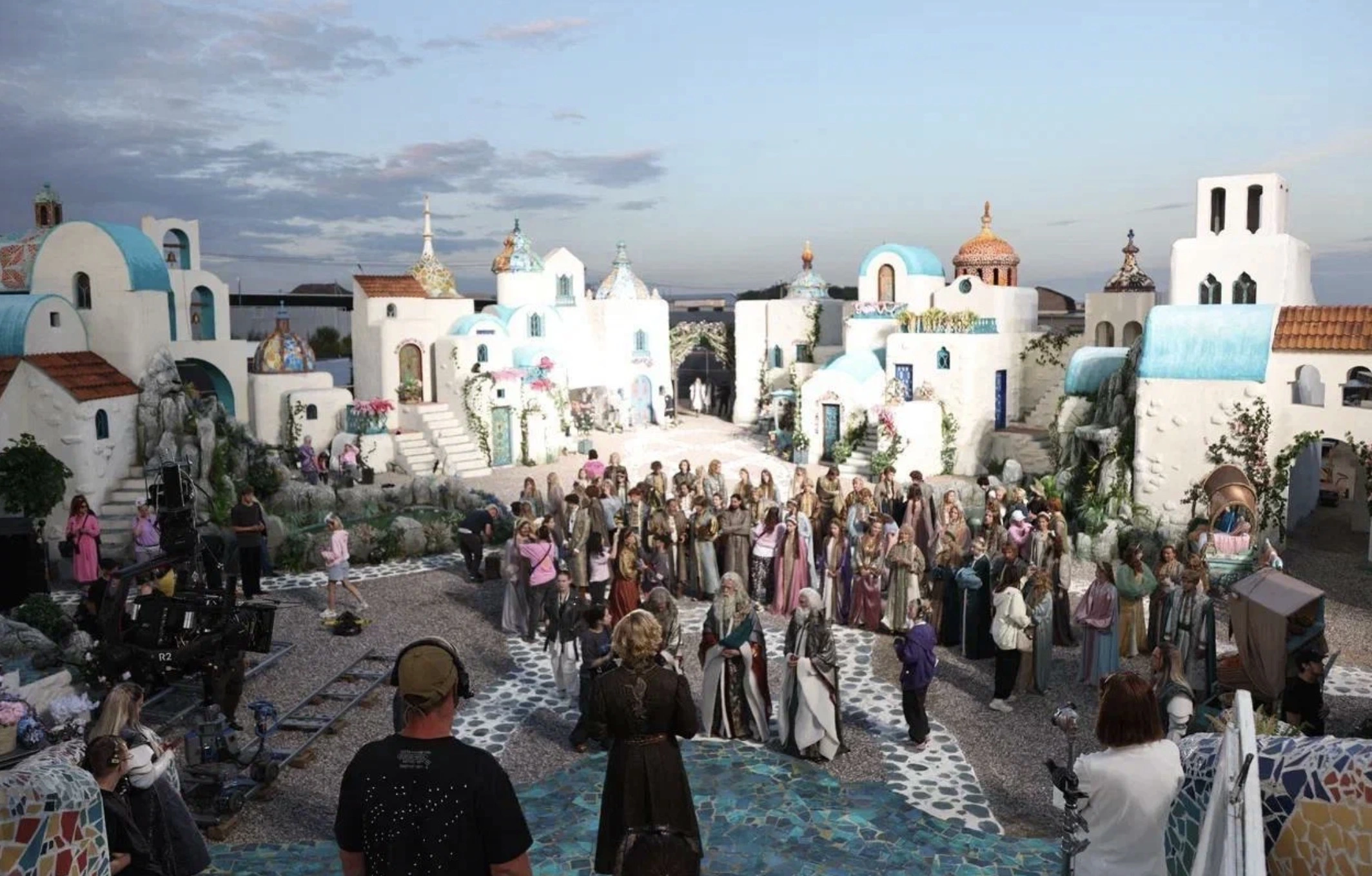 На съемках фильма «Сказка о царе Салтане»