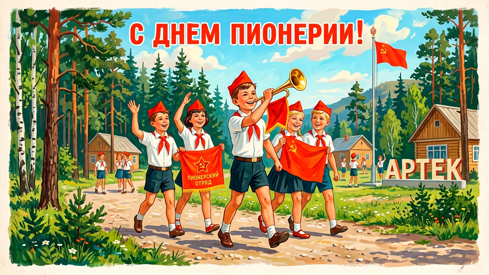 Открытки с Днем пионерии: подборка из 15 уникальных праздничных картинок
