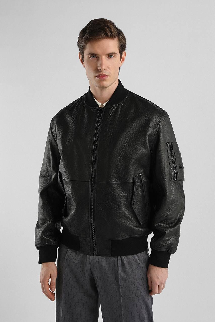 Куртка кожаная Hugo, 80 990 руб.