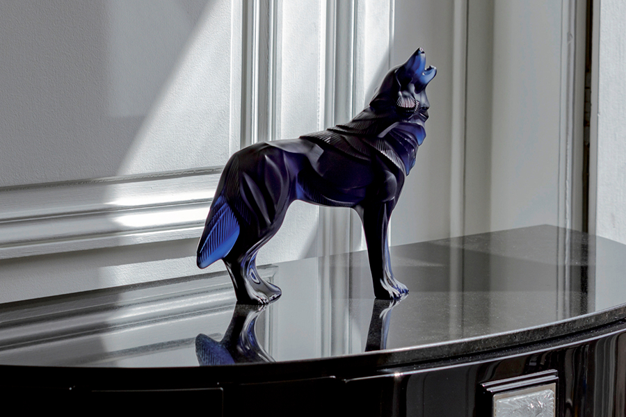 Скульптура &laquo;Волк&raquo;, синий хрусталь, 26 см, 100 экземпляров, Lalique. Скоро в продаже