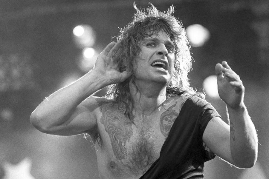 Оззи Осборн во время выступления на рок-фестивале в Москве, 1989 год