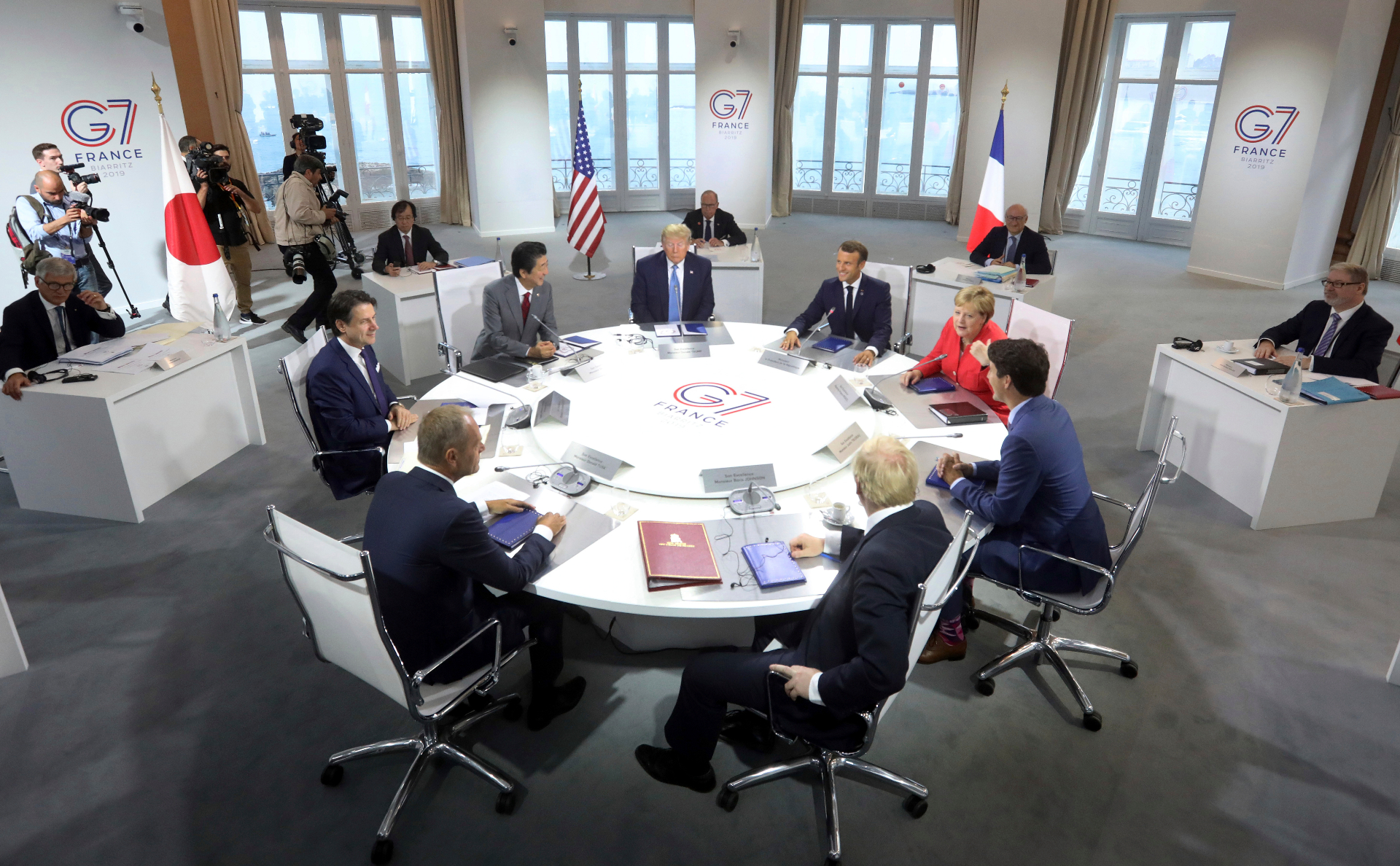 Лидеры на саммите G7 в Биаррице