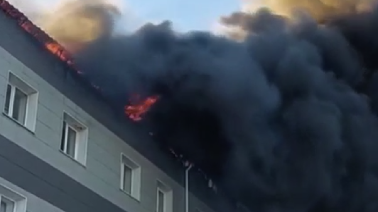 Пожар в цехе в Волгограде. Видео