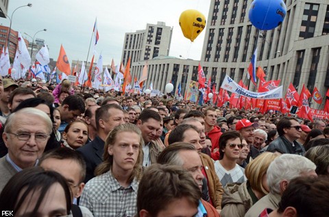 Третий "Марш миллионов" оппозиции в Москве