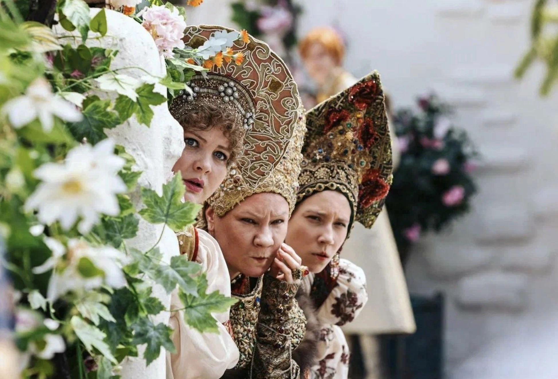 На съемках фильма «Сказка о царе Салтане»