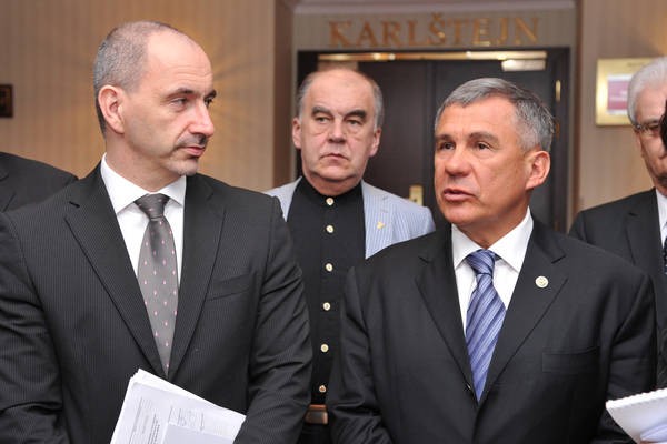 Президент Татарстана Рустам Минниханов и министр промышленности и торговли Чехии Мартин Куба