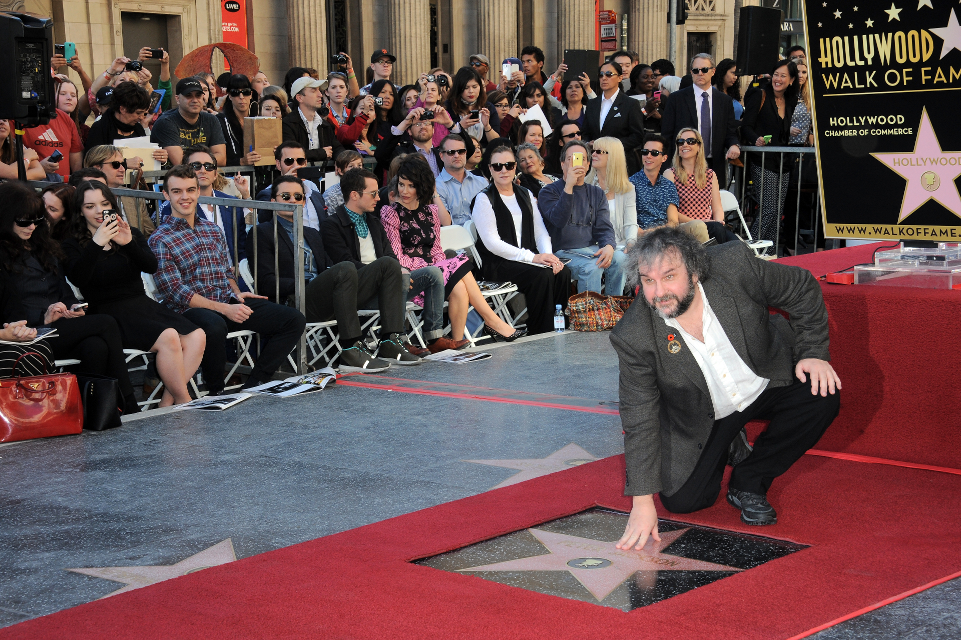 Питер Джексон на Аллее славы в Голливуде