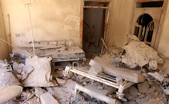 Больница, разрушенная во время бомбардировки, Алеппо, Сирия


