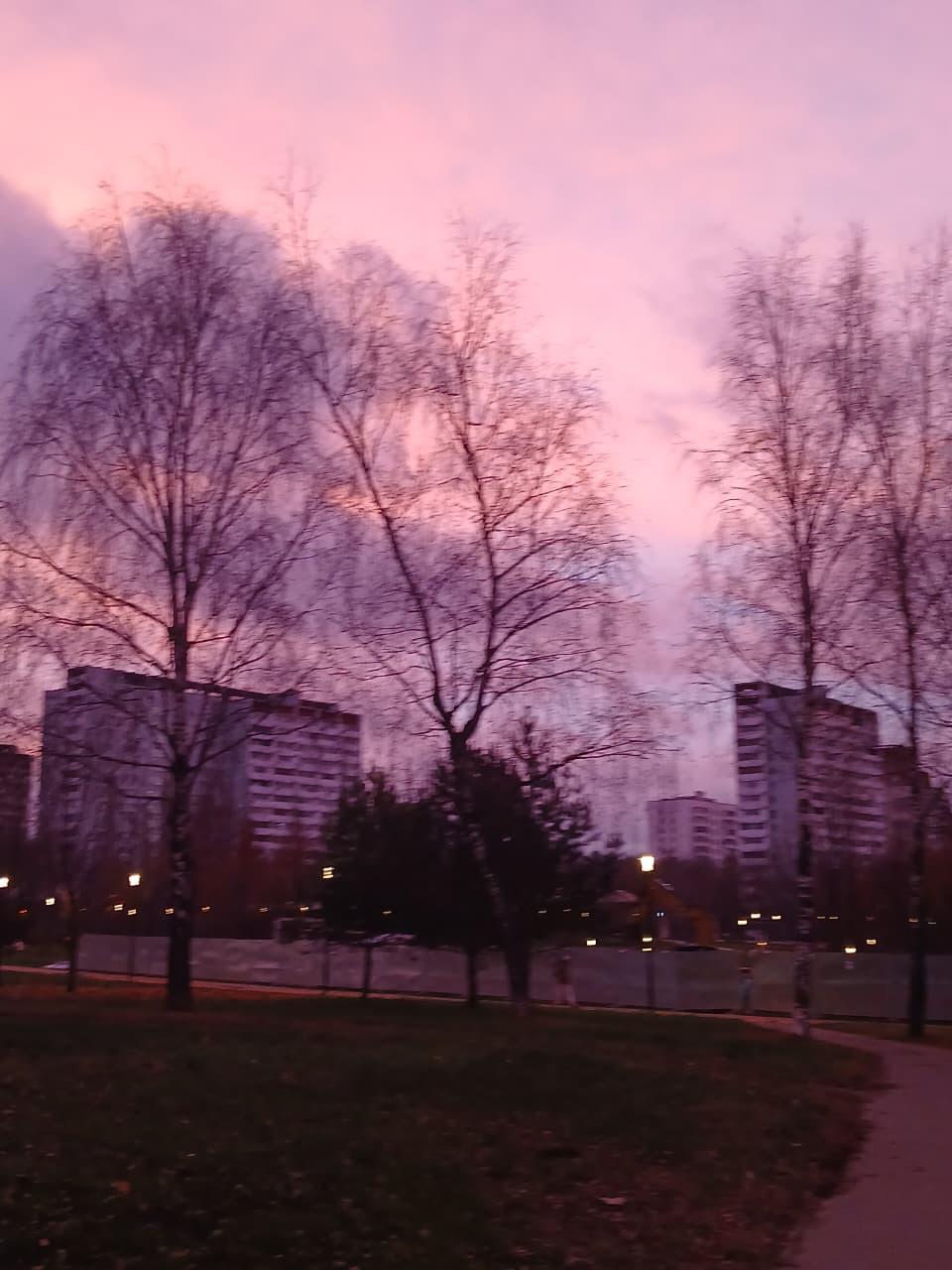 Рассвет в Москве, 14 ноября 2025 года