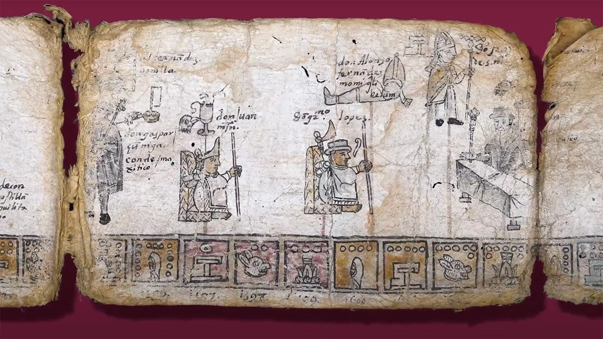 <p>Фрагменты ацтекских&nbsp;рукописей</p>