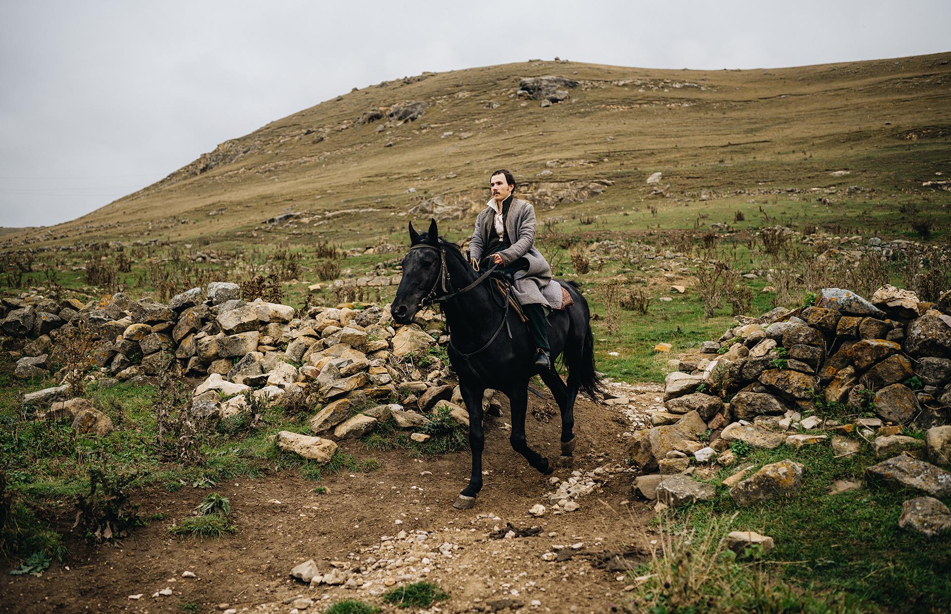 На съемках фильма «Лермонтов»