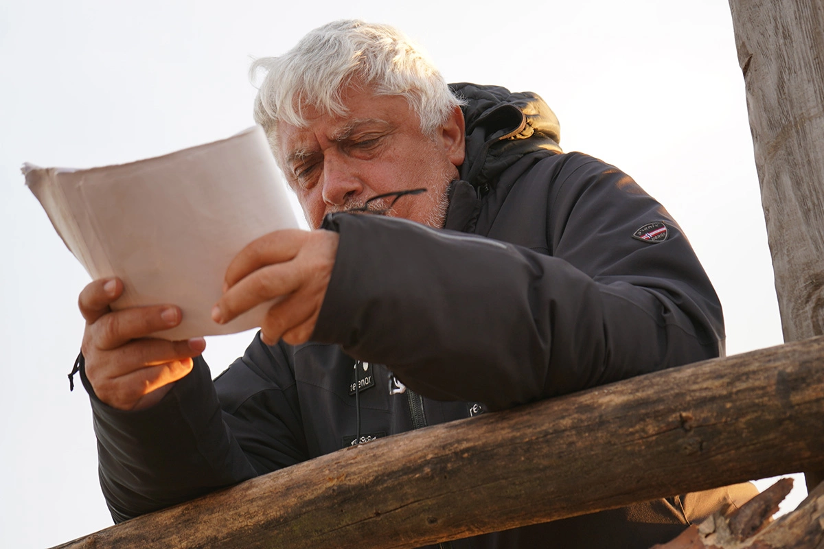 Сергей Члиянц на съемках фильма «Ветер»