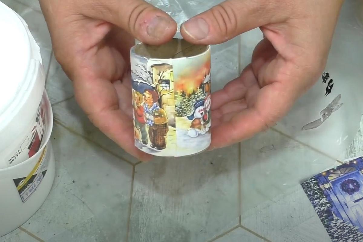 Как сделать простой новогодний домик