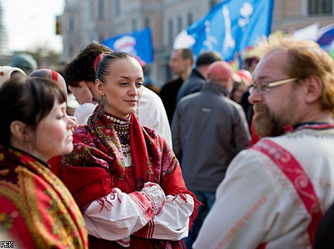 Первомайское шествие в Москве