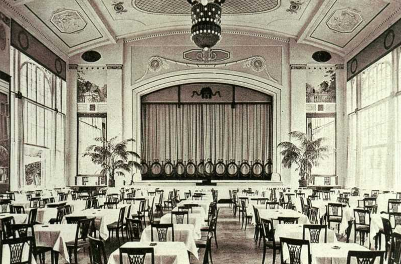 Летний зал ресторана &laquo;​Яръ&raquo;. Москва, 1910