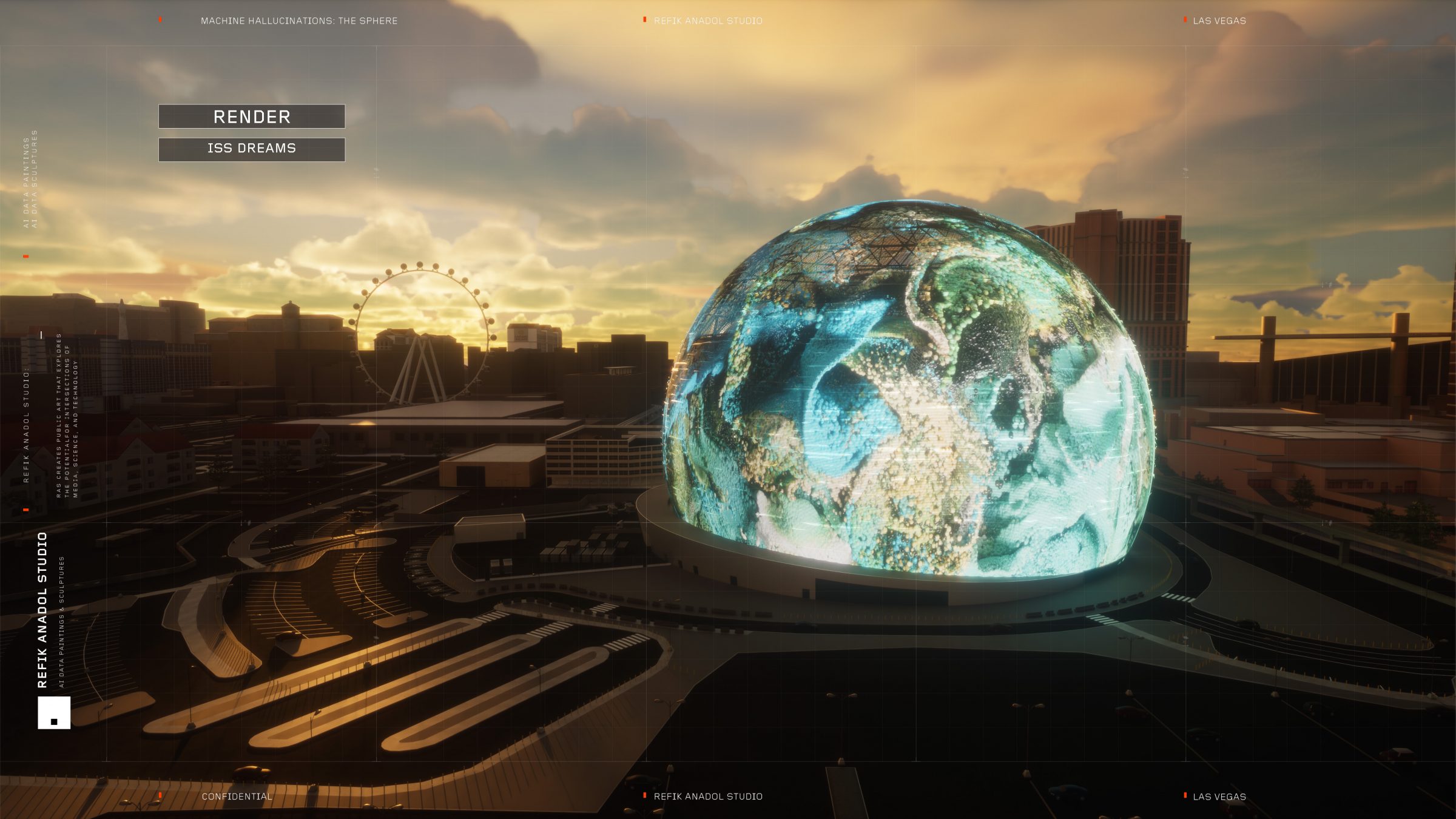 Проект Machine Hallucinations &mdash; Sphere, расположенный в Лас-Вегасе