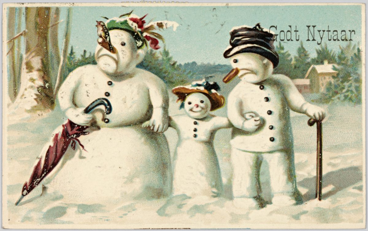 Поздравительные новогодние открытки в странах Европы начала XX века