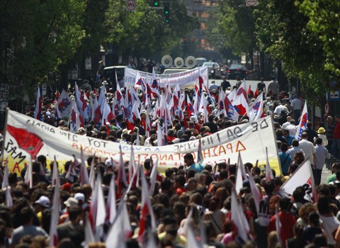 Акция протеста  в Афинах