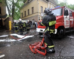 В центре Москвы загорелся расселенный дом