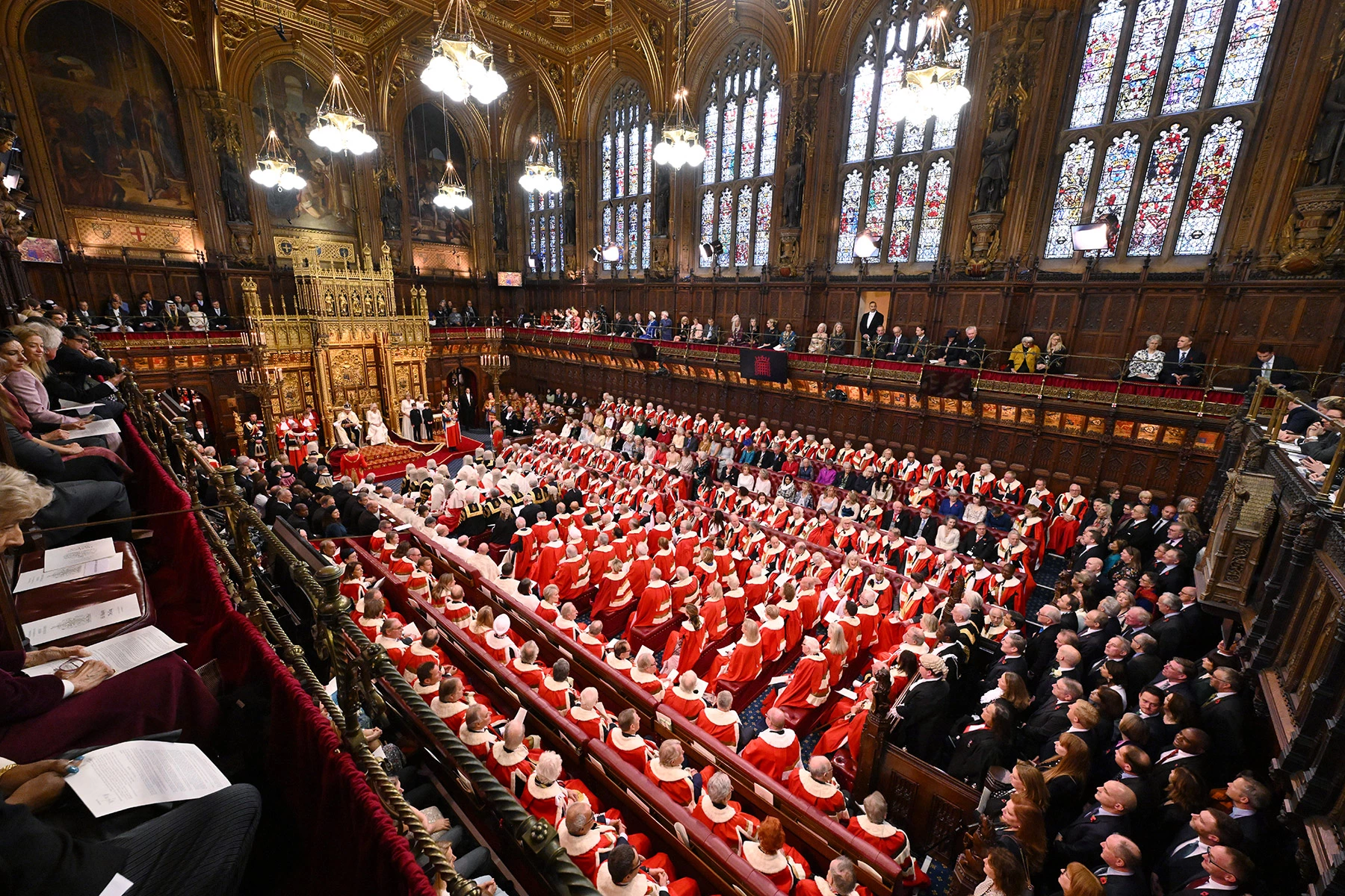 <p>Король Карла III произносит речь&nbsp;на церемонии открытия парламента в Вестминстерском дворце, 7 ноября 2023 года</p>