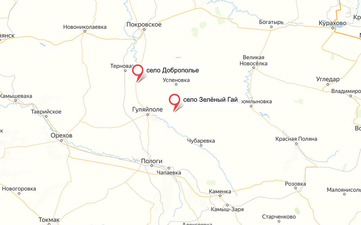 Российские войска заняли два села в Запорожской области