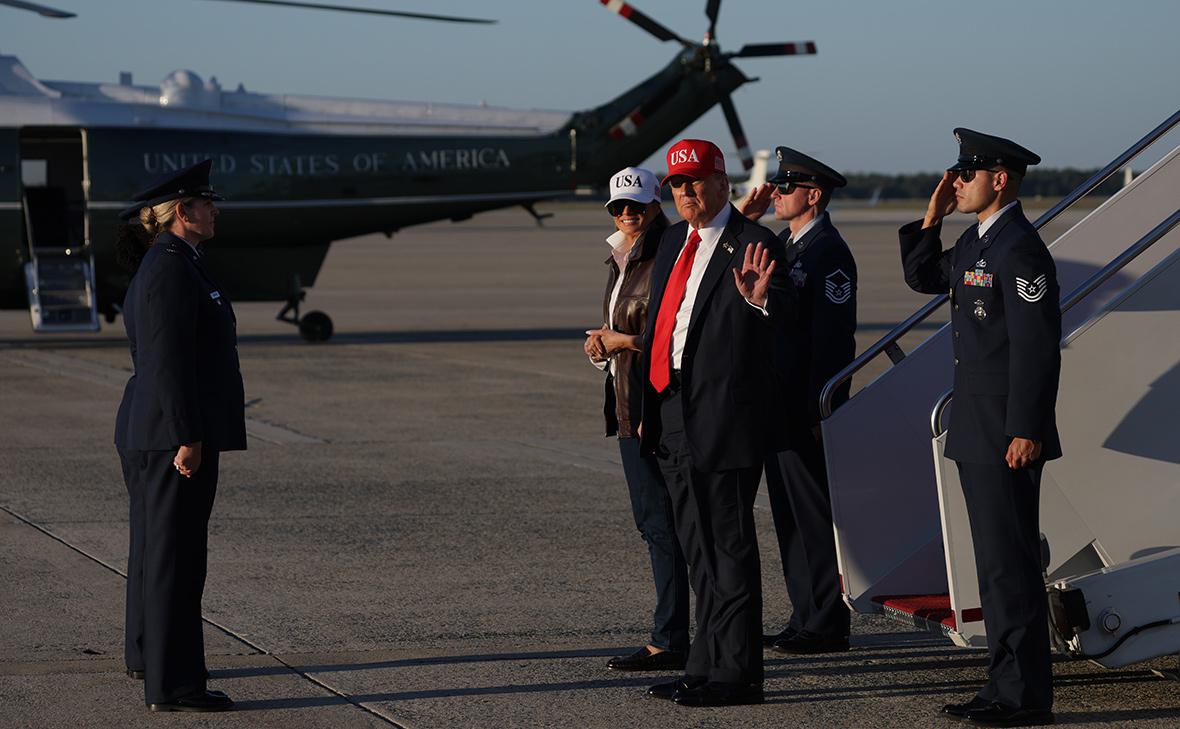 Дональд Трамп&nbsp;на военной базе&nbsp;&laquo;Эндрюс&raquo;