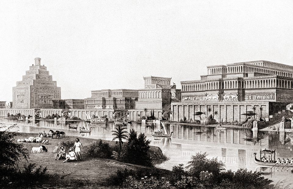 Реконструкция вида древнего города Ниневии