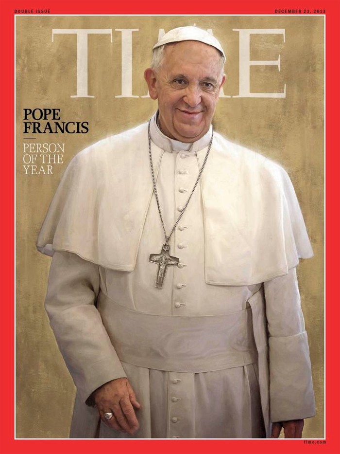 Журнал Time признал Человеком года Папу Римского