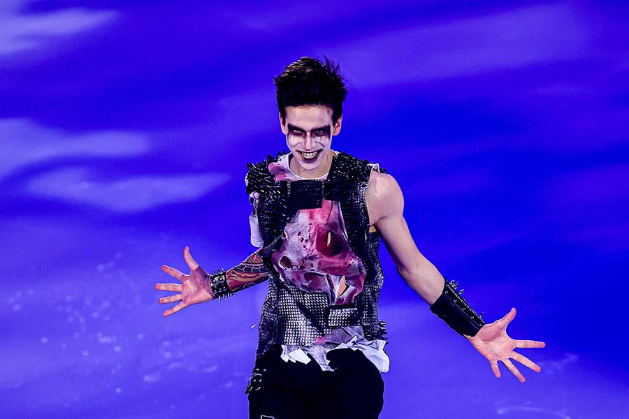 Петр Гуменник во время выступления, 2023 год