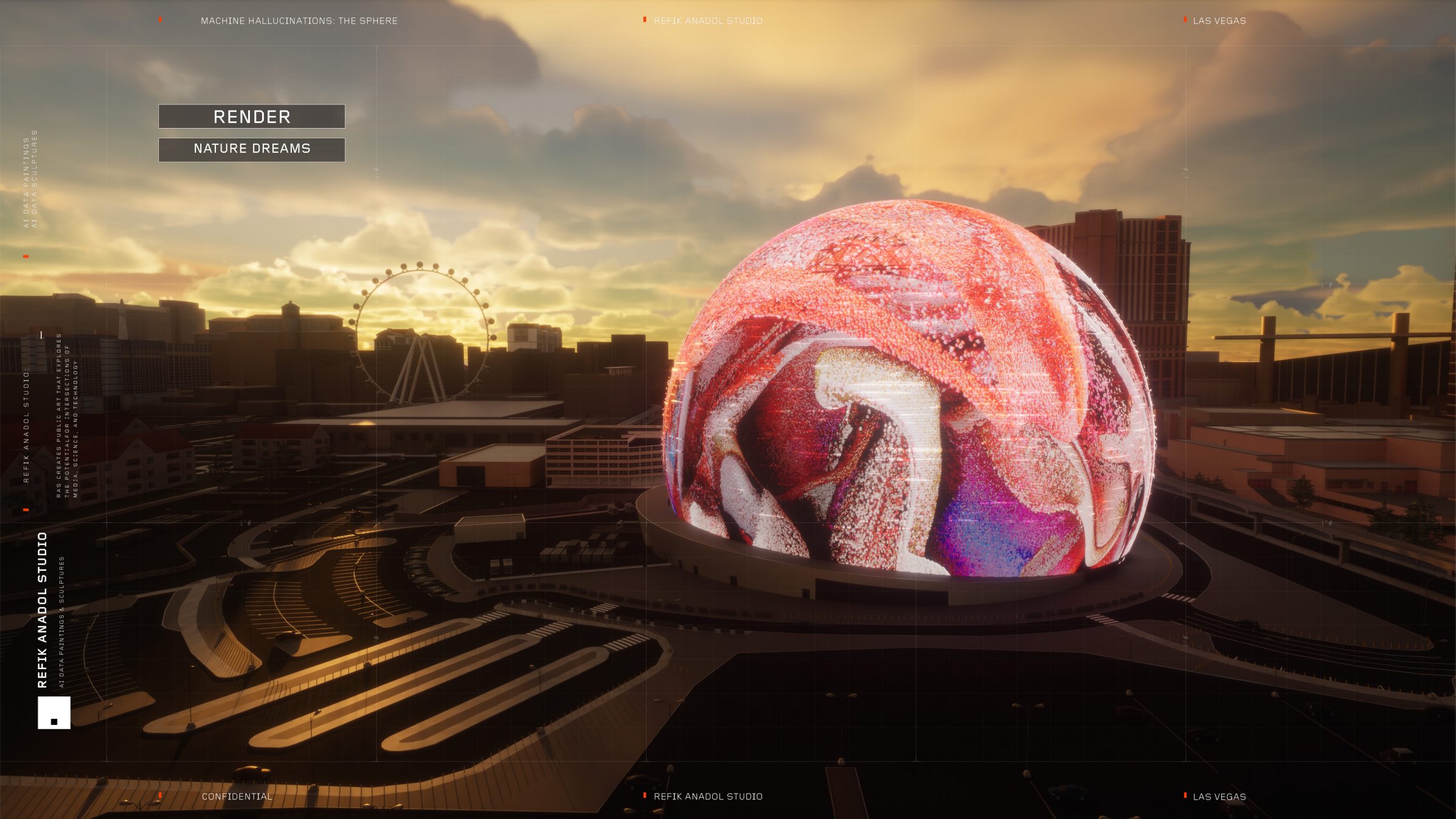 Проект Machine Hallucinations &mdash; Sphere, расположенный в Лас-Вегасе