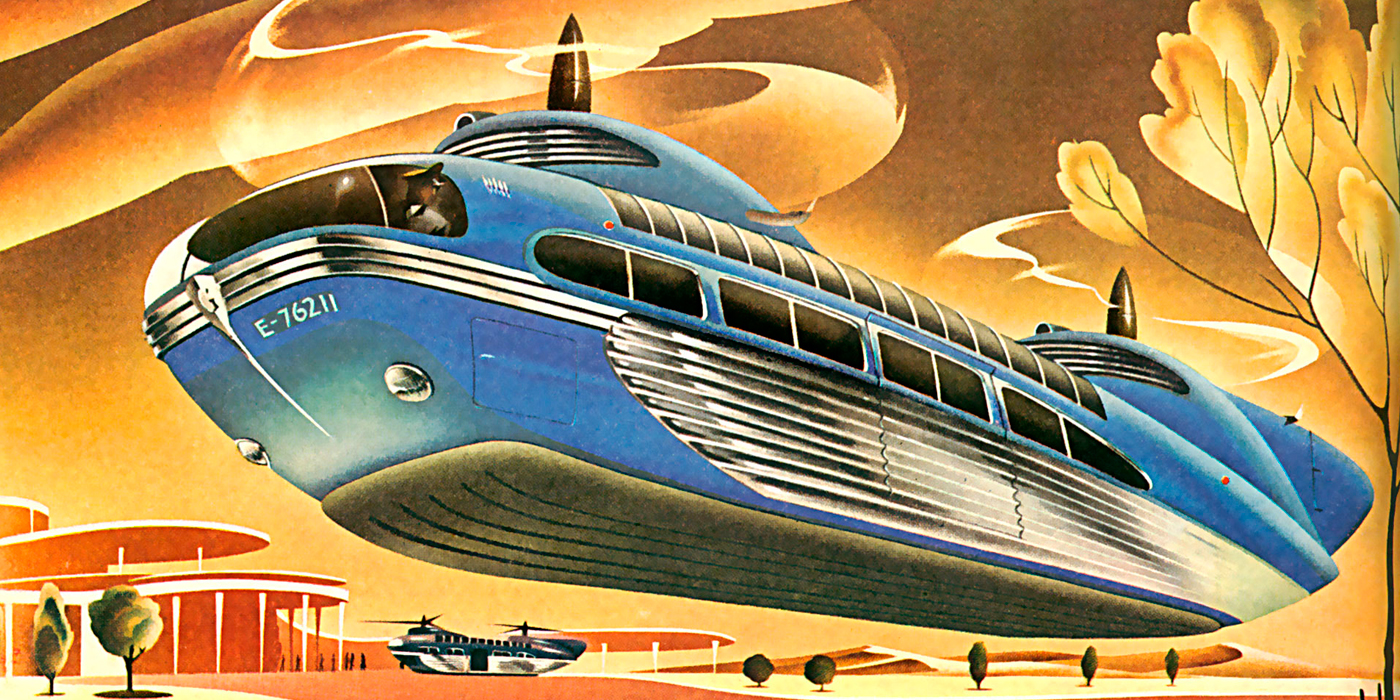 Известный американский иллюстратор-футурист Артур Рейдбо в 1946 г. был уверен, что так будут выглядеть автобусы в будущем. &laquo;Новые материалы, новые технологии, комбинация силы и скорости&raquo;, - емко описал&nbsp;транспортное средство художник.