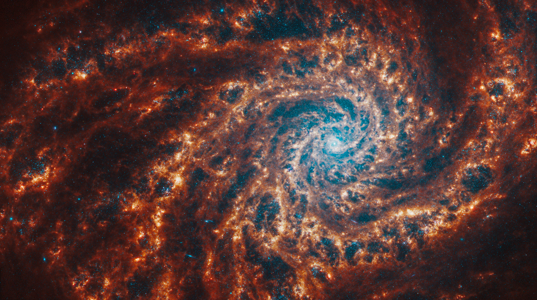 Крупная спиральная галактика NGC 4254 в Скоплении Девы. Расстояние до нее&nbsp;&mdash; 50 млн световых лет