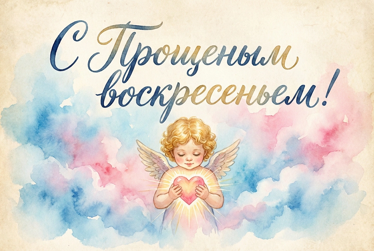Открытки с Прощеным воскресеньем в 2026 году. Старинные и трогательные