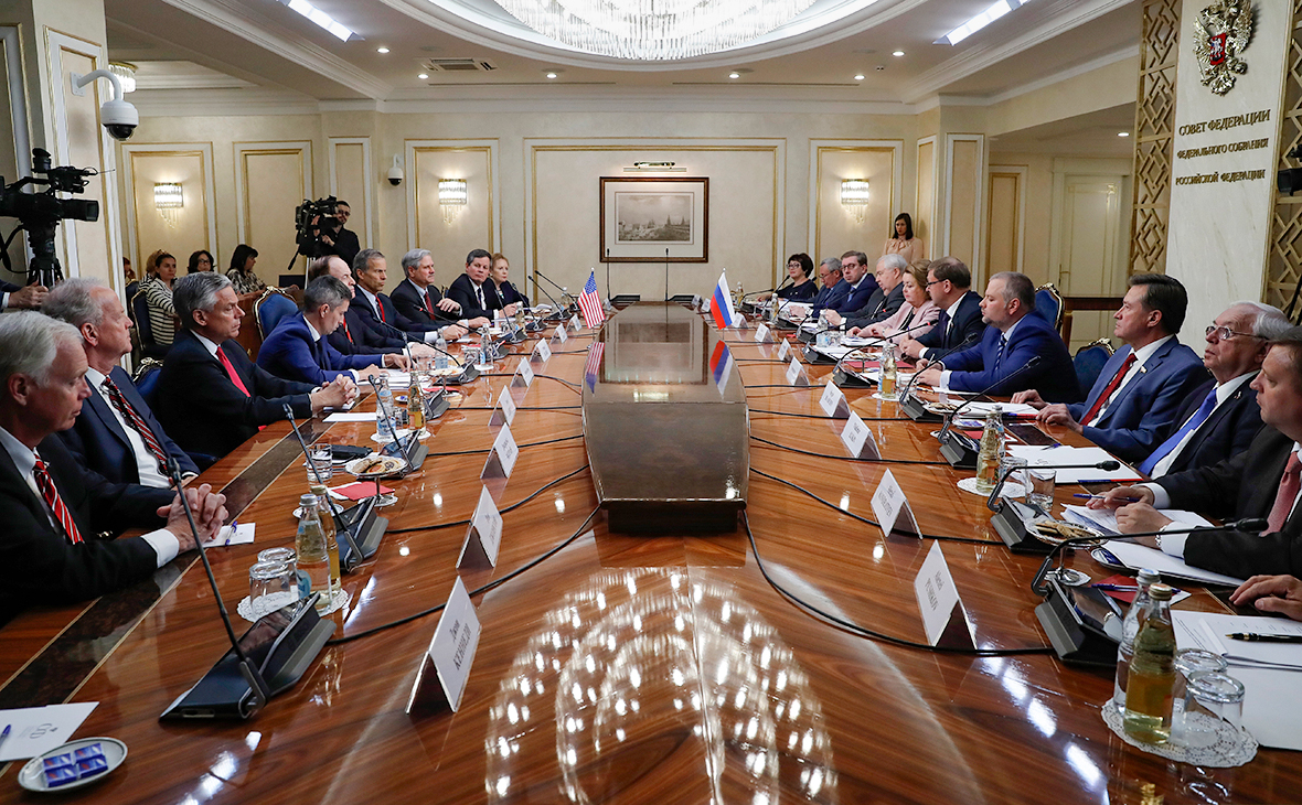 Встреча с делегацией конгресса США в Совете Федерации России