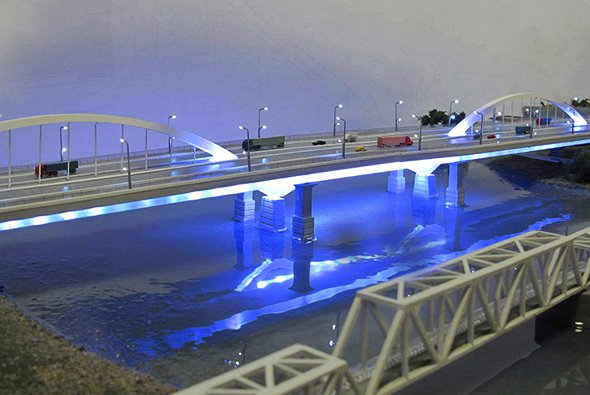 Фото: Макет дублера Яблоновского моста