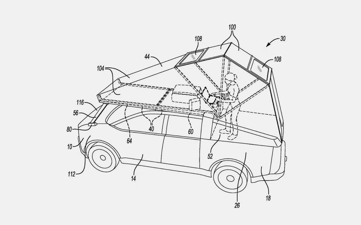 Недавнее патентное изображение нового автомобиля Ford