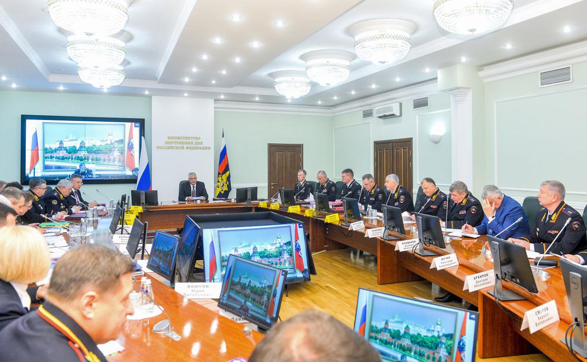 Заседание коллегии МВД России, посвященное противодействию нелегальной миграции