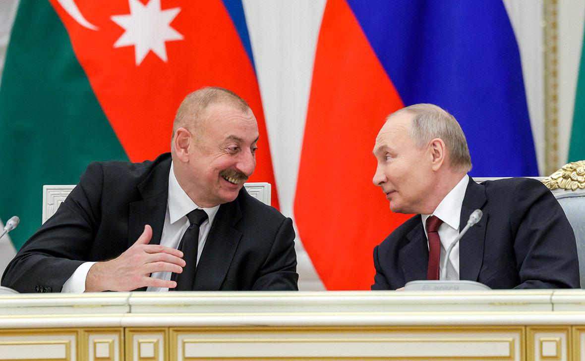 Ильхам Алиев и&nbsp;Владимир Путин (слева направо)